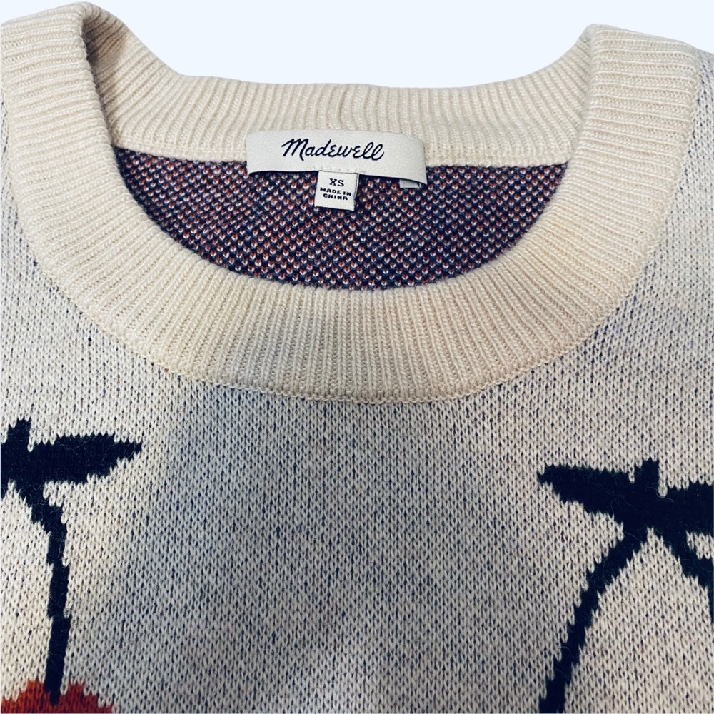 MADEWELL CHERRY JACQUARD PULLOVER SWEATER XS - Picture 6 of 14